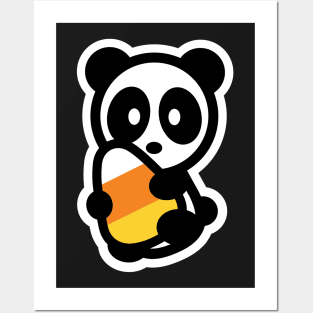 Candy Corn Panda Halloween Bambu Brand Trick Or Treat Posters and Art